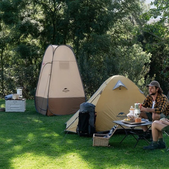 Душевая палатка раскладная Naturehike NH17Z002-P, коричневая