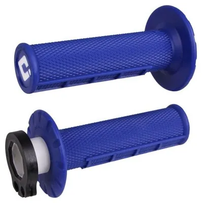 Мото грипсы ODI HALF-WAFFLE MX V2 Lock-On BLue