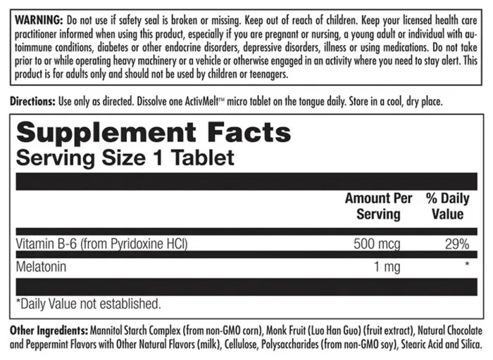 Melatonin 1 mg - 120 micro tabs