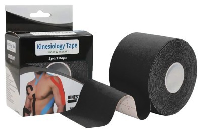 Кинезиологический тейп EasyFit Kinesio черный