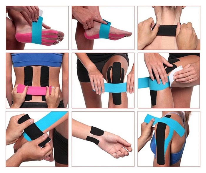 Кинезиологический тейп EasyFit Kinesio черный
