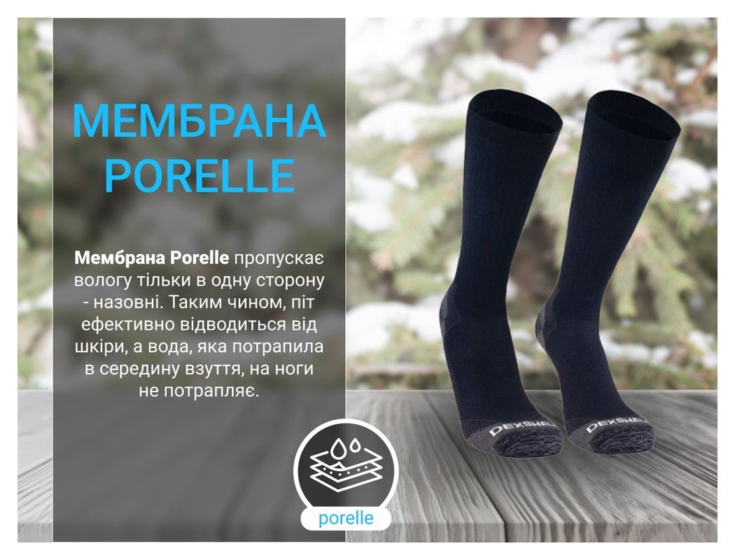 Шкарпетки Dexshell Terrain Walking 2.0 Socks, чорно-сірі, розмір M  (39-42)