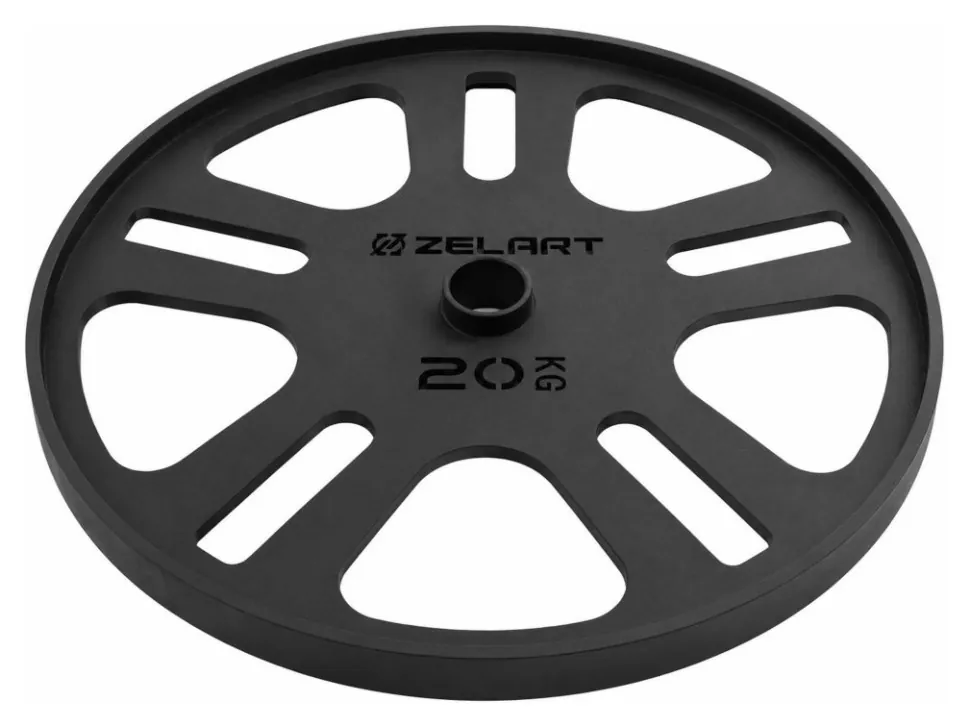 Диски сталеві для станової тяги Deadlift Pulling Weight Plates Zelart TA-6992-20 20кг чорний (RNS_TA-6992-20)
