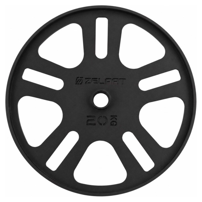 Стальные диски для становой тяги Deadlift Pulling Weight Plates Zelart TA-6992-20 20кг черный
