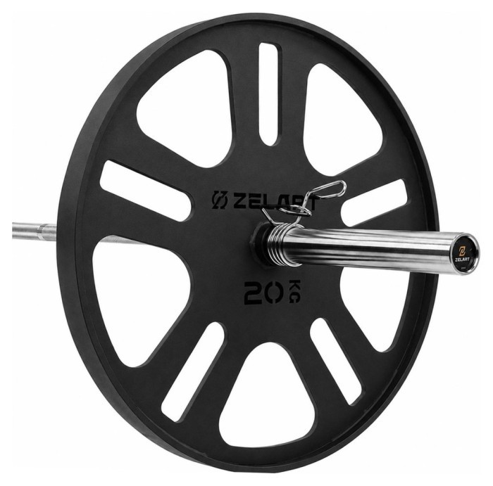 Стальные диски для становой тяги Deadlift Pulling Weight Plates Zelart TA-6992-20 20кг черный