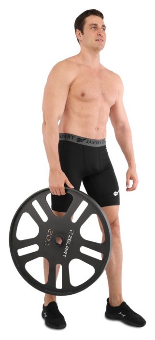 Стальные диски для становой тяги Deadlift Pulling Weight Plates Zelart TA-6992-20 20кг черный