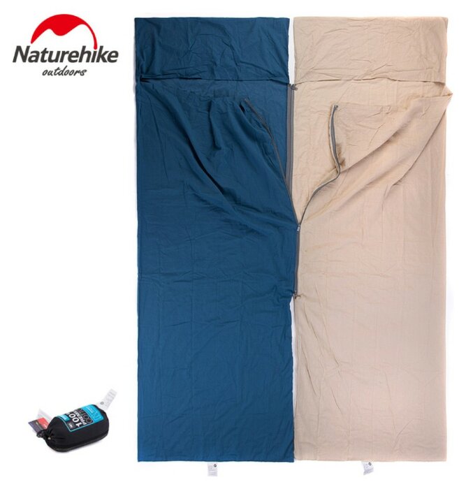 Подкладка для спального мешка Naturehike NH15S012-D, хлопок, синий