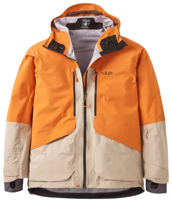 Мембранная женская куртка Rab Bigline Jacket Wmns, Dark Melba/Dark Pebble, 12
