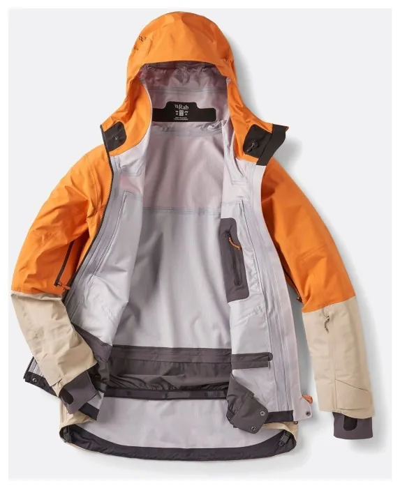 Мембранная женская куртка Rab Bigline Jacket Wmns, Dark Melba/Dark Pebble, 12