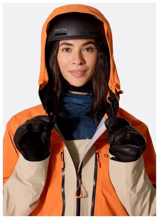 Мембранная женская куртка Rab Bigline Jacket Wmns, Dark Melba/Dark Pebble, 12
