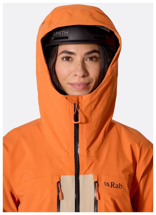 Мембранная женская куртка Rab Bigline Jacket Wmns, Dark Melba/Dark Pebble, 12