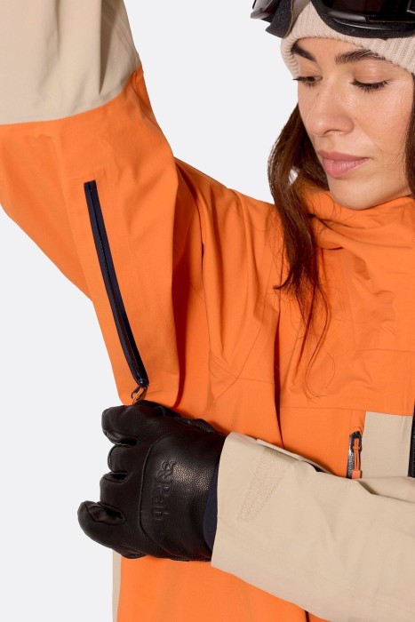 Мембранная женская куртка Rab Bigline Jacket Wmns, Dark Melba/Dark Pebble, 12