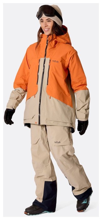 Мембранная женская куртка Rab Bigline Jacket Wmns, Dark Melba/Dark Pebble, 12