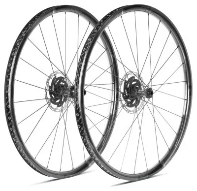 Колесо пров. + задн. 28" ERE TENACI GT25 CARBON, Gravel, 100x12/142x12, CL, MS12, tubeless, чорний сатин