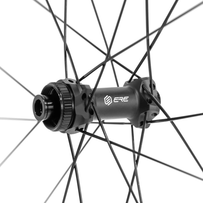 Колесо пров. + задн. 28" ERE TENACI GT25 CARBON, Gravel, 100x12/142x12, CL, MS12, tubeless, чорний сатин