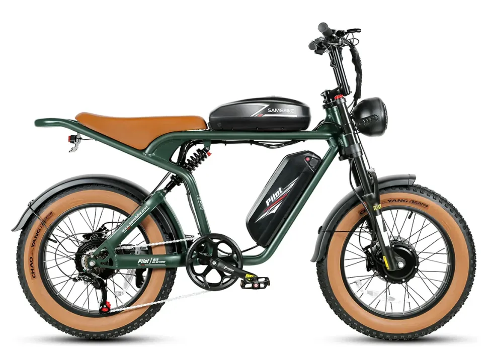 Електровелосипед SAMEBIKE M20 III (2000 Вт; 36 А*год; 48 В), колеса 20", з ручкою газу, зелений (ECO_SMB-M20-III-green)