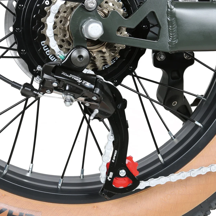 Электровелосипед SAMEBIKE M20 III (2000 Вт; 36 А*ч; 48 В), колеса 20", с ручкой газа, зеленый