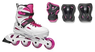 Ролики Rollerblade Fury Combo white-pink
