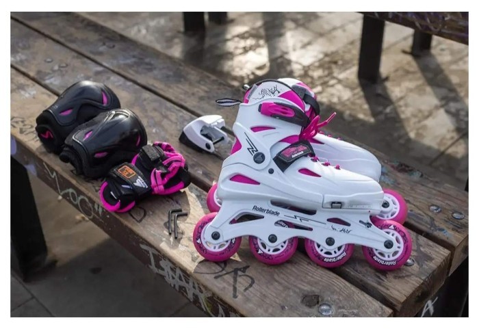 Ролики Rollerblade Fury Combo white-pink