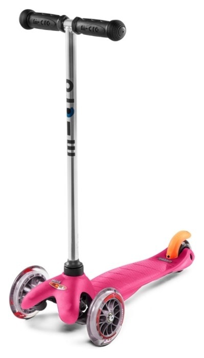 Самокат MICRO серії "Mini Classic" - РОЖОВИЙ (до 50 kg, 3-х колісний), укр, укр