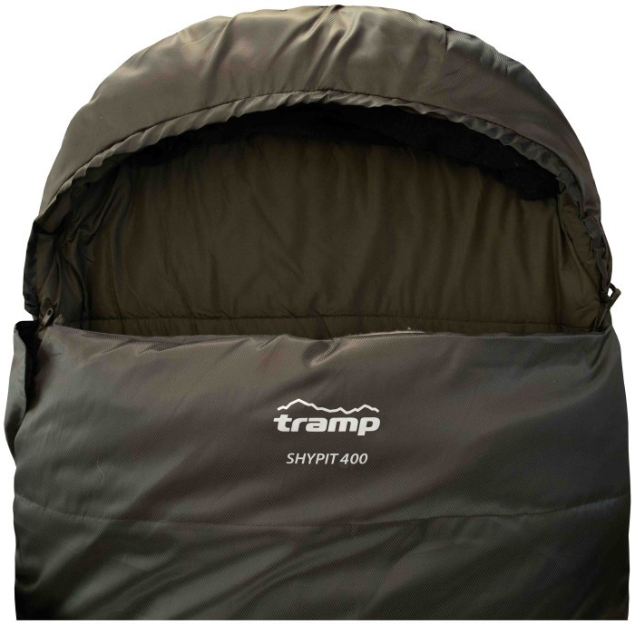 Спальный мешок Tramp Shypit 400 с капюшом правый olive 220/80 UTRS-060R