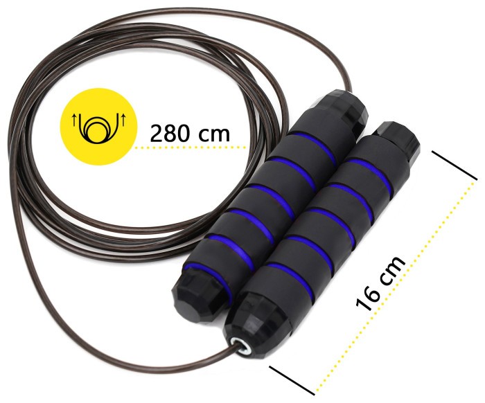 Скакалка скоростная для кроссфита Cornix Speed Rope Classic XR-0147 Black/Blue