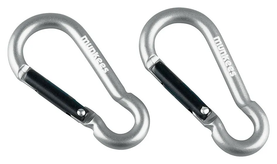 Munkees 3235 карабіни Pear 5 mm x 50 mm 2-Pack grey (3235-GY)