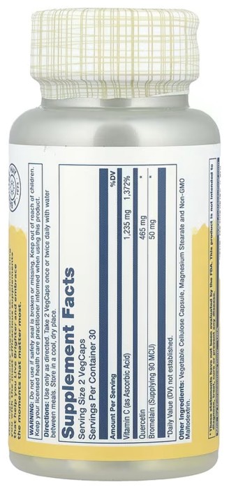 Quercetin Bromelain & Vitamin C - 60 vcaps