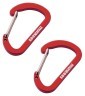 Munkees 3251 карабин Flat Wiregate 4 мм x 40 мм (пара) red