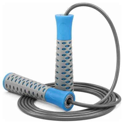 Скакалка PowerPlay 4206 Jump Rope PRO+ Сіро/Синя (2,75m.)
