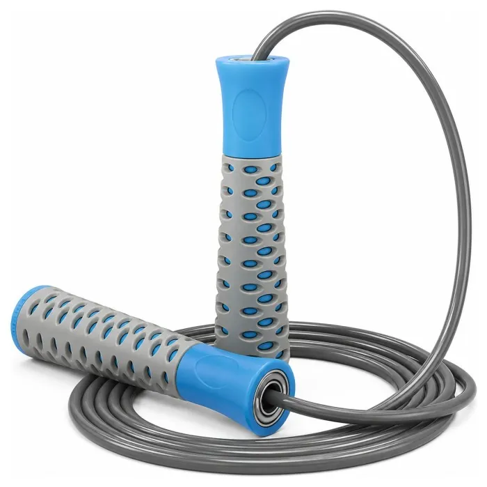 Скакалка PowerPlay 4206 Jump Rope PRO+ Сіро/Синя (2,75m.)