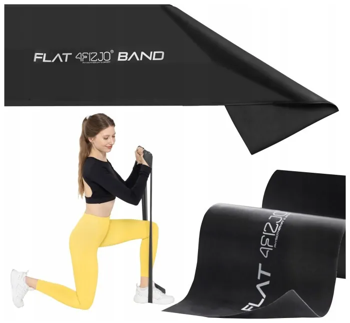 Стрічка-еспандер для спорту та реабілітації 4FIZJO Flat Band 30 м 12-15 кг Black (P-5907739311207)