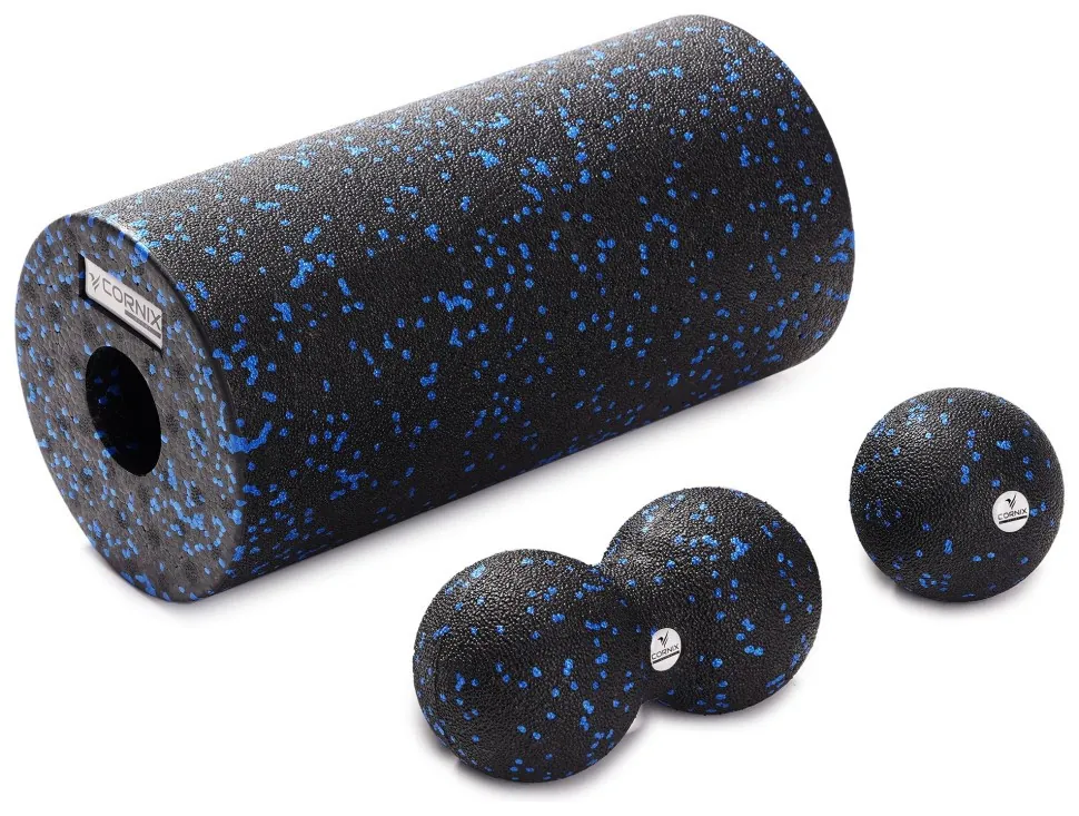 Масажний набір Cornix (Ball 8 см, Duoball 8 х 16 см та Foam Roller 30 х 15 см) XR-0078 (LFXR-0078)