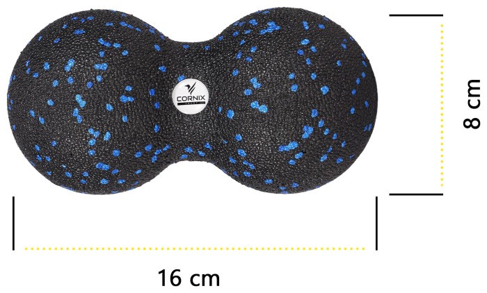 Масажний набір Cornix (Ball 8 см, Duoball 8 х 16 см та Foam Roller 30 х 15 см) XR-0078