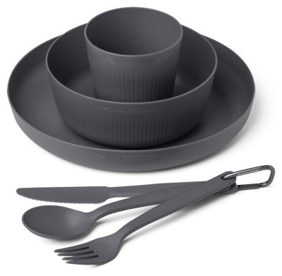 Набір посуду Sea to Summit Camp Dinnerware Set w/ Mesh Sack, 1P, 6 Piece, Charcoal