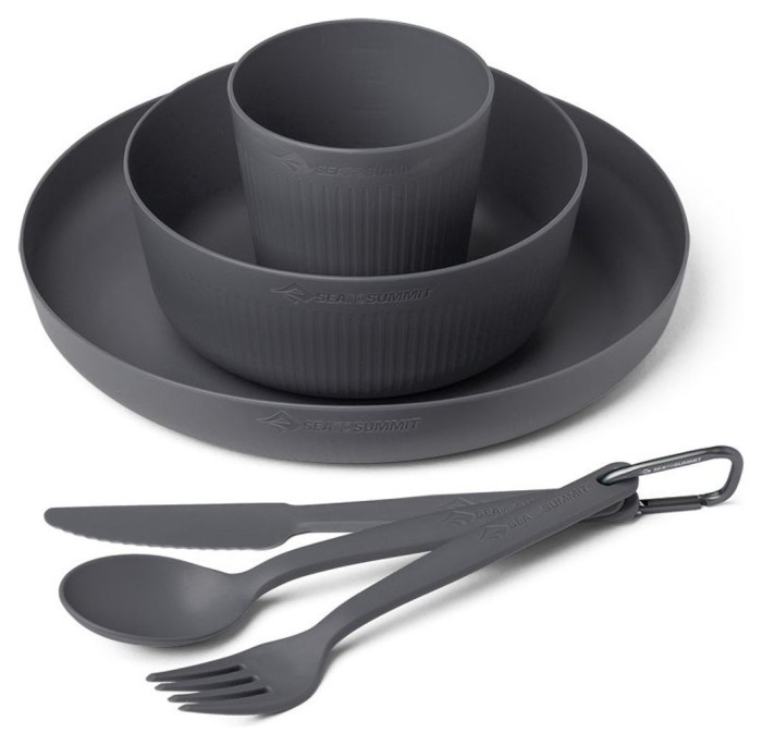 Набір посуду Sea to Summit Camp Dinnerware Set w/ Mesh Sack, 1P, 6 Piece, Charcoal