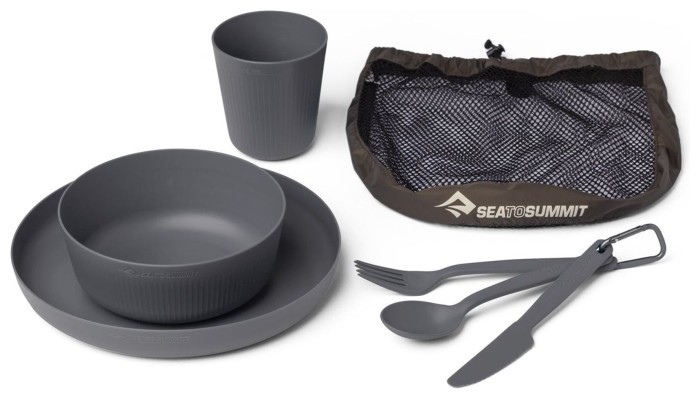 Набір посуду Sea to Summit Camp Dinnerware Set w/ Mesh Sack, 1P, 6 Piece, Charcoal