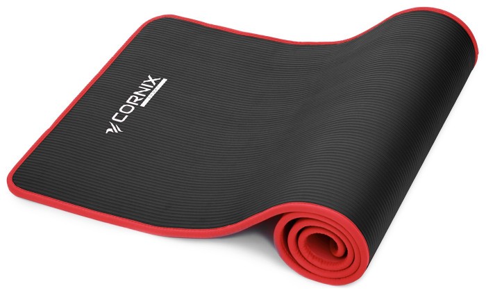 Коврик спортивный Cornix NBR 183 x 61 x 1 cм для йоги и фитнеса XR-0094 Black/Red