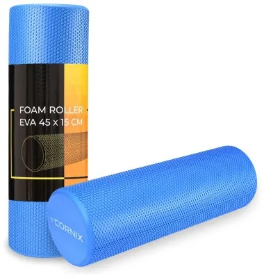 Масажний ролик Cornix EVA+ 45 x 15 см (валик, роллер) XR-0304 Navy Blue
