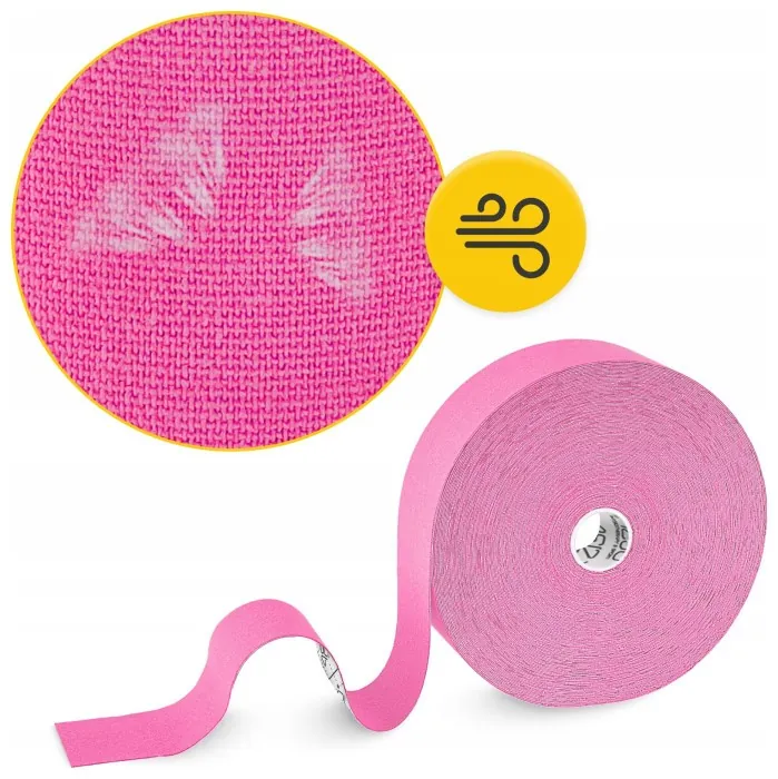 Стрічка кінезіологічна (кінезіо тейп) 4FIZJO 5 см x 31 м Pink (P-5905973405553)