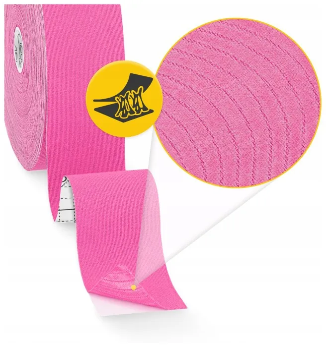 Стрічка кінезіологічна (кінезіо тейп) 4FIZJO 5 см x 31 м Pink (P-5905973405553)
