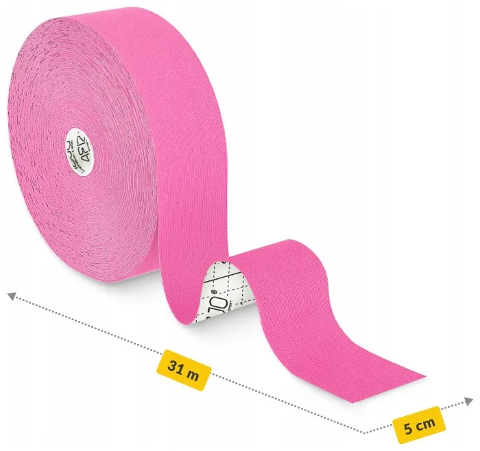 Стрічка кінезіологічна (кінезіо тейп) 4FIZJO 5 см x 31 м Pink (P-5905973405553)