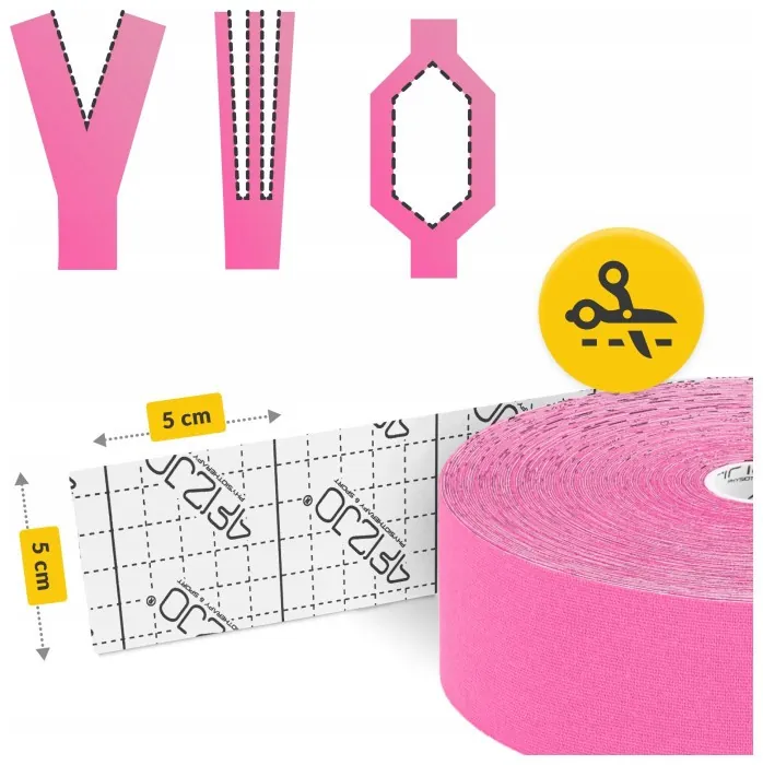 Стрічка кінезіологічна (кінезіо тейп) 4FIZJO 5 см x 31 м Pink (P-5905973405553)