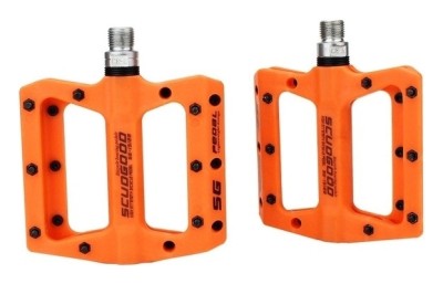 Педали MTB ScudGood нейлона с метал. шипами на пром. подшипни. черный (оранжевый )