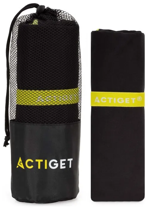 Рушник спортивний Actiget 180 x 100 см з мікрофібри ACT0189 Black