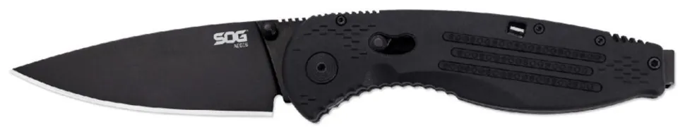 Ніж складаний SOG TiNi Aegis, Black (SHM_SOG AE-02)