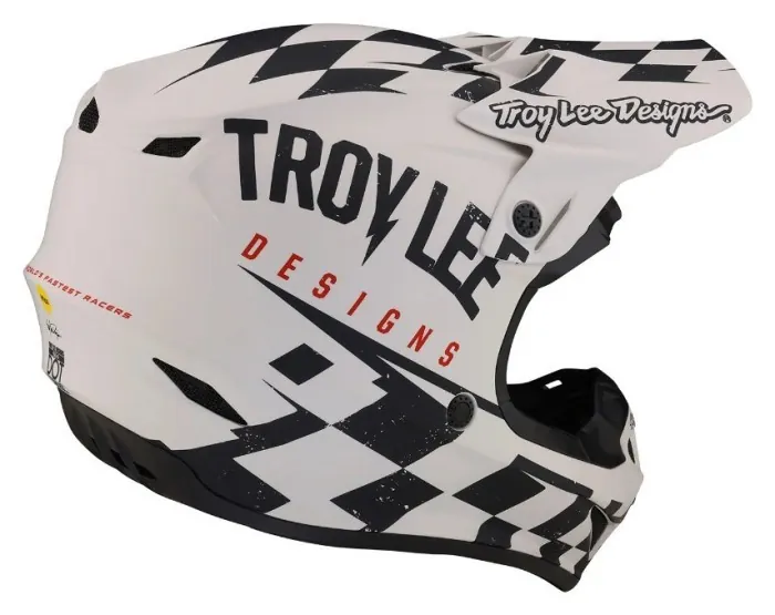 Мотошолом TLD SE4 POLYACRYLITE HELMET RACE SHOP [WHITE/BLACK] L