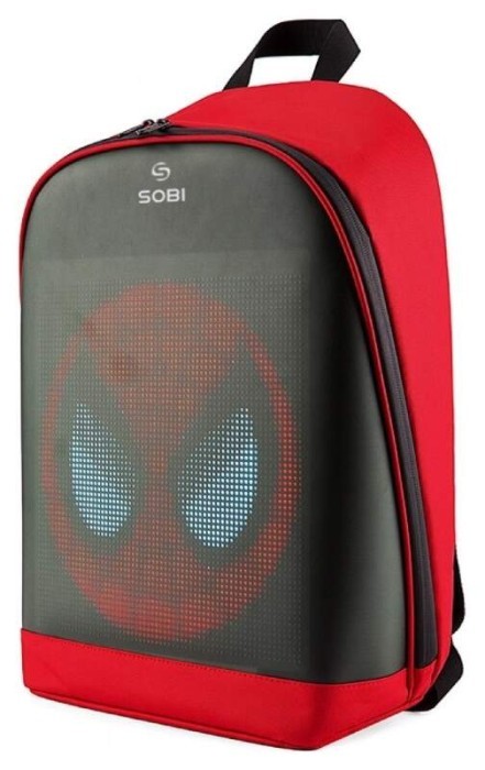 Рюкзак Sobi Pixel Plus SB9707 Red із LED екраном