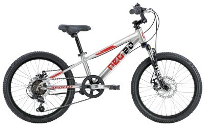 Велосипед 20" Apollo NEO Disc+ 6s boys Brushed Alloy /Red /Black