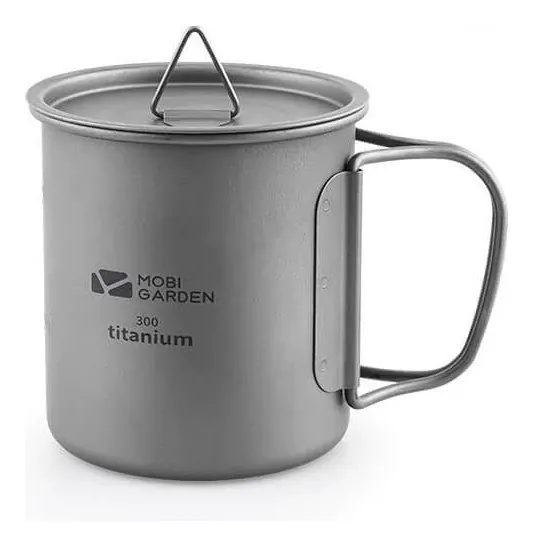Кружка титанова з кришкою Mobi Garden 300мл NX20666038 titanium